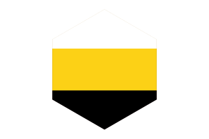 Perak Flag Hexagon Shape flag