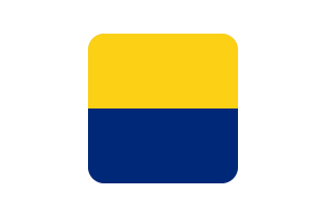 Perlis Flag Square Rounded Shape flag