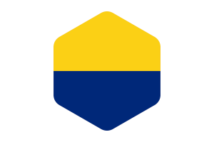 Perlis Flag Rounded Hexagon Shape flag
