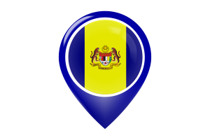 Putrajaya Flag Map Pin Icon flag
