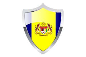Putrajaya Flag with Medieval Heater Shield flag