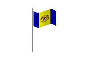 Waving Flag of Putrajaya flag
