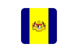 Putrajaya Flag Square Rounded Shape flag