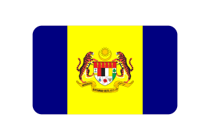 Putrajaya Flag Rounded Rectangle Vector Illustration flag