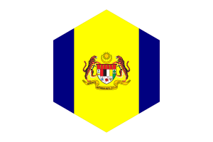 Putrajaya Flag Hexagon Shape flag