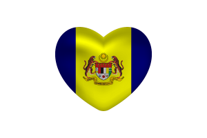 Love of Putrajaya Heart Shape flag
