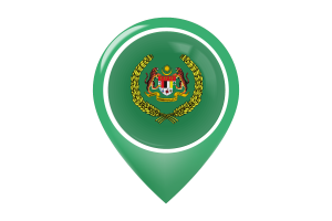 Raja Permaisuri Agong Flag Map Pin Icon flag