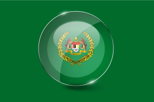 Raja Permaisuri Agong Flag Glossy Round Button flag