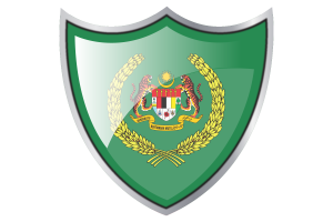 Shield with Flag of Raja Permaisuri Agong flag