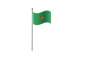 Waving Flag of Raja Permaisuri Agong flag