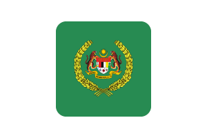 Raja Permaisuri Agong Flag Square Rounded Shape flag