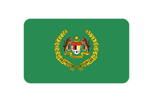 Raja Permaisuri Agong Flag Rounded Rectangle Vector Illustration flag