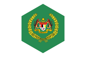 Raja Permaisuri Agong Flag Hexagon Shape flag