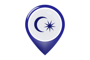 Flaggen-Pin-Symbol des Sultans von Johor flag