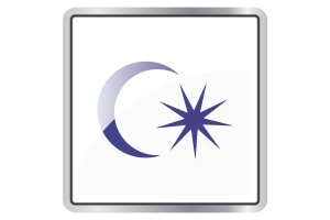 Quadratisches Symbol der Flagge des Sultans von Johor flag