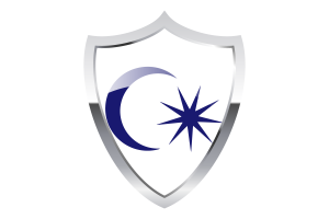 Flagge des Sultans von Johor mit mittelalterlichem Heizschild flag