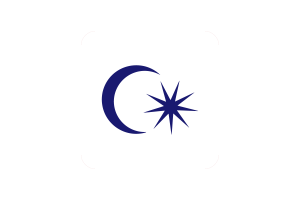 Quadratische abgerundete Form der Flagge des Sultans von Johor flag