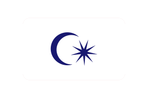 Abgerundete Rechteck-Vektorillustration der Flagge des Sultans von Johor flag