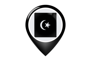 Terengganu Flag Map Pin Icon flag