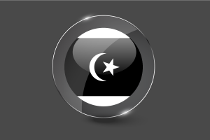 Terengganu Flag Glossy Round Button flag
