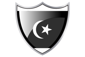 Shield with Flag of Terengganu flag