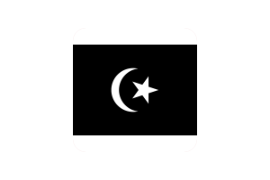 Terengganu Flag Square Rounded Shape flag