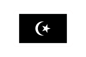 Terengganu Flag Rounded Rectangle Vector Illustration flag