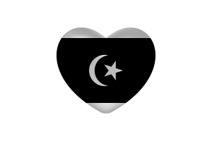 Love of Terengganu Heart Shape flag