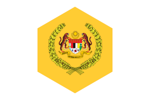 Yang di-Pertuan Agong Flag Hexagon Shape flag