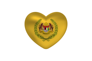 Love of Yang di-Pertuan Agong Heart Shape flag