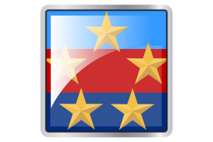 Quadratisches Icon der Flagge des Oberbefehlshabers der malaysischen Streitkräfte flag