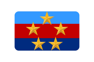 Abgerundete Rechteck-Vektorillustration der Flagge des Oberbefehlshabers der malaysischen Streitkräfte flag