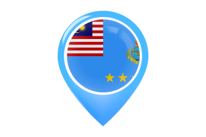 Malaysian Air Force Flag Map Pin Icon flag