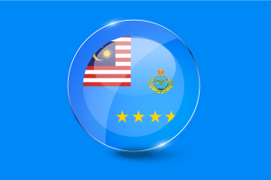 Malaysian Air Force Flag Glossy Round Button flag