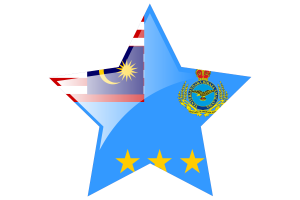 Malaysian Air Force Flag Star Icon flag