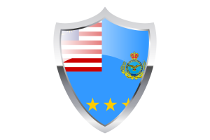 Malaysian Air Force Flag with Medieval Heater Shield flag