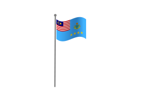 Waving Flag of Malaysian Air Force flag