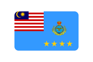 Malaysian Air Force Flag Rounded Rectangle Vector Illustration flag