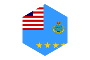 Malaysian Air Force Flag Hexagon Shape flag
