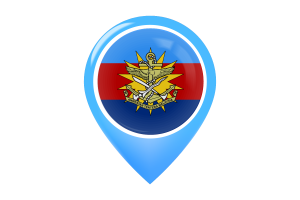 Malaysian Armed Forces Flag Map Pin Icon flag