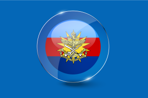 Malaysian Armed Forces Flag Glossy Round Button flag