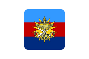 Malaysian Armed Forces Flag Square Rounded Shape flag