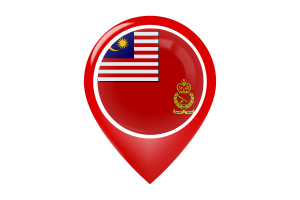 Malaysian Army Flag Map Pin Icon flag