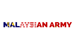 Malaysian Army Text Art flag