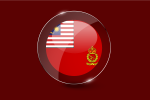 Malaysian Army Flag Glossy Round Button flag