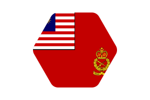 Malaysian Army Flag Illustration Hexagon Rounded Shape flag