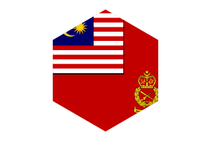 Malaysian Army Flag Hexagon Shape flag