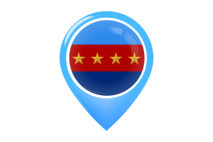 Malaysian Chief of Defence Forces Flag Map Pin Icon flag