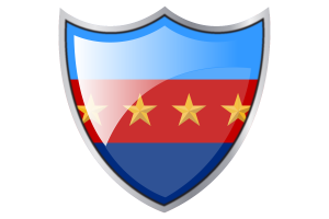 Shield with Flag of Malaysian Chief of Defence Forces flag