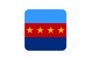 Malaysian Chief of Defence Forces Flag Square Rounded Shape flag